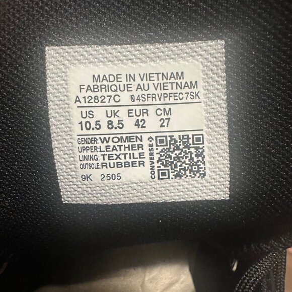 ✨Converse Chuck Taylor All Star Classic Wedge Leather 10.5 Women's Shoes A12827C - Picture 12 of 12